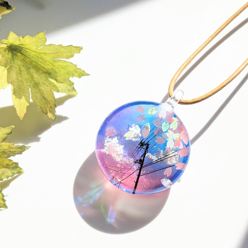 5000で送料無料】空レジン《桜風景・回想》レジンアクセサリー