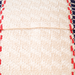 手織りクッションカバー(ガラ紡の糸とスーピマコットンの糸）42cm×42cm 3枚目の画像