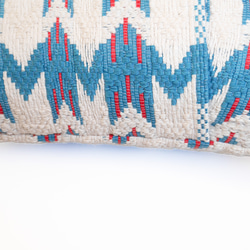 手織りクッションカバー（ガラ紡の糸とスーピマコットンの糸）44cm×45cm 7枚目の画像