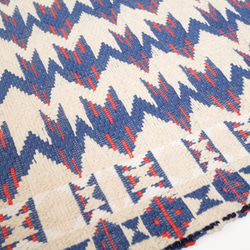 手織りのマット（ガラ紡の糸とスーピマコットンの糸)58cm×117cm 3枚目の画像