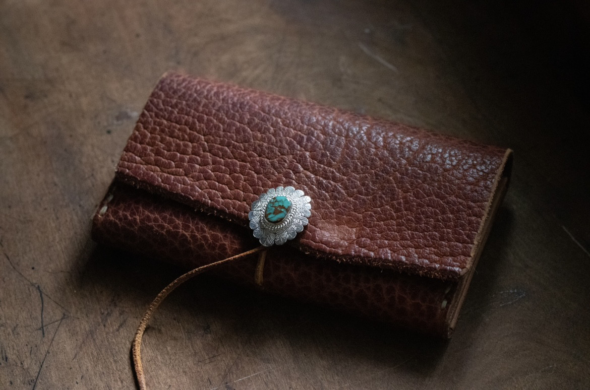 yoki  タタンカ　三つ折りウォレット　ターコイズコンチョ　アメリカバイソン