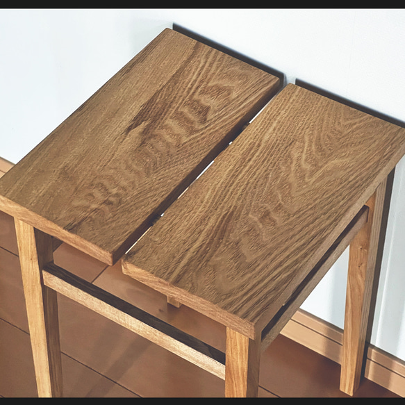木組スツール　和モダン　玄関　エントランス　バルコニー　ノスタルジック　トンボ 11枚目の画像