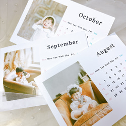 2L 卓上 開始月が選べる 光沢紙 【B】 写真入り 2024年カレンダー カレンダー 子供 ペット プレゼント 3枚目の画像