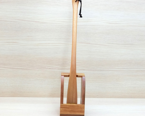 欅（ケヤキ）の靴べら スタンドセット 靴ベラ 内海木工所 通販