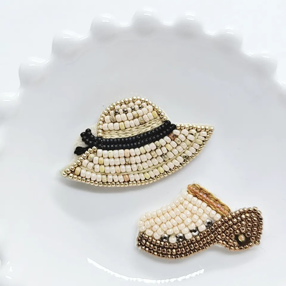 GUCCI ビーズ刺繍蜂モチーフ 麦わら帽子 2回着用超美品 GUCCI カンカン