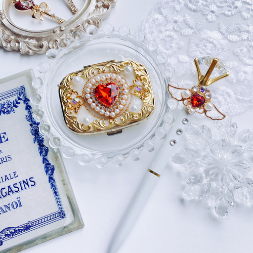 キラキラ魔法のコンパクト ピルケース フリーボックス・小物入れ