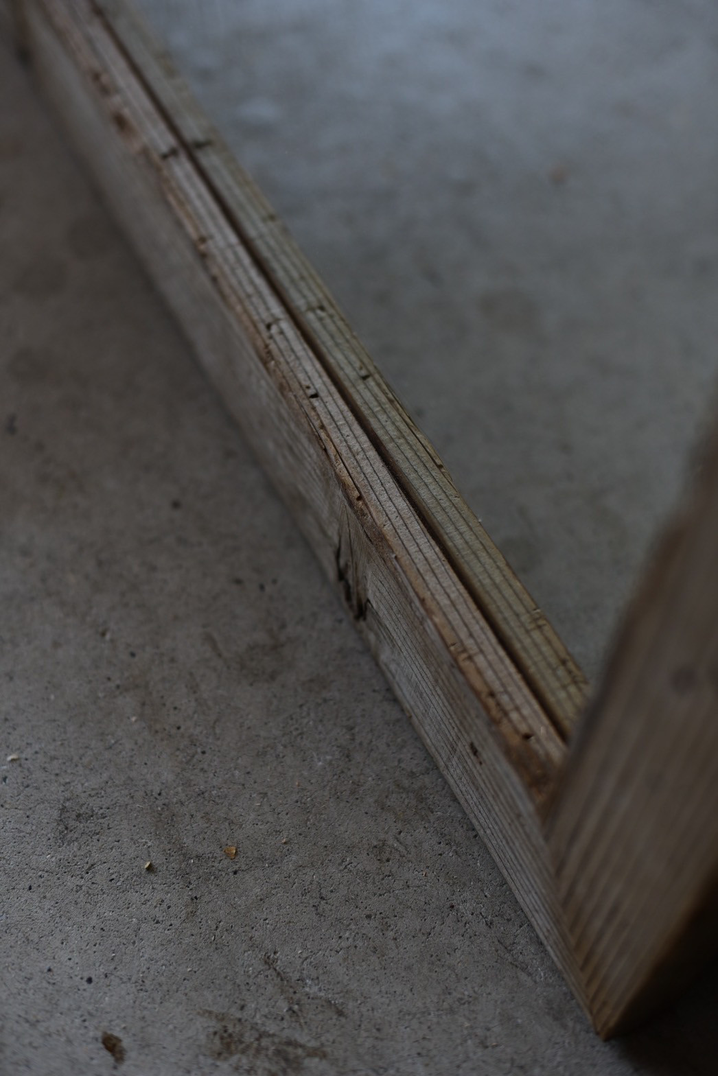 サイズオーダー できる　古材のスリムな姿見 ミラー　鏡