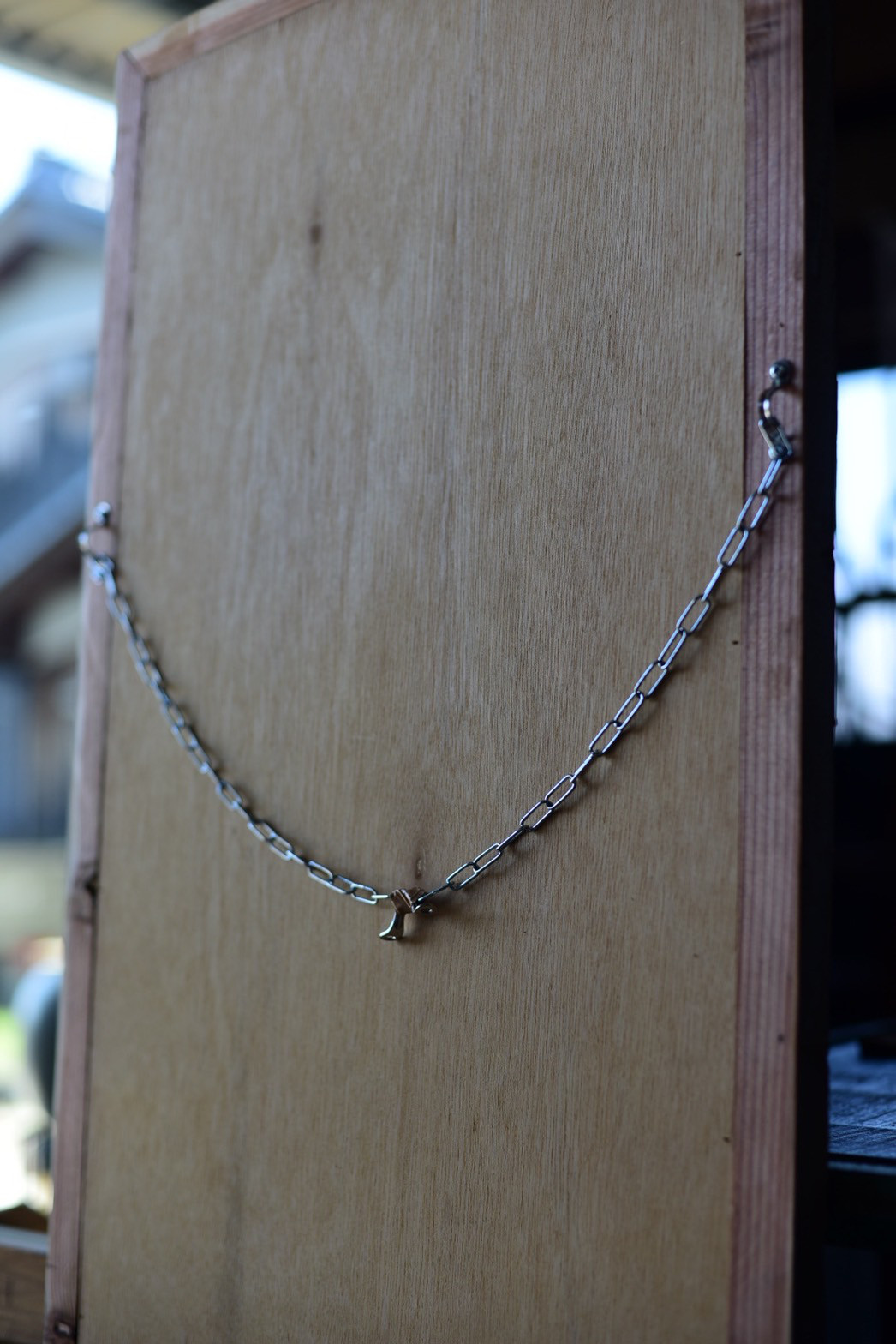 サイズオーダー できる　古材のスリムな姿見 ミラー　鏡