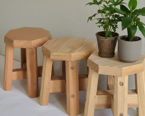 空間をうめるミニ花台(八角) 飾り台 花台 フラワースツール 店舗