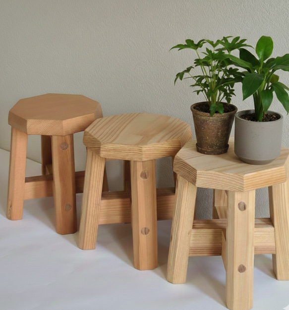 空間をうめるミニ花台(八角) 飾り台 花台 フラワースツール 店舗