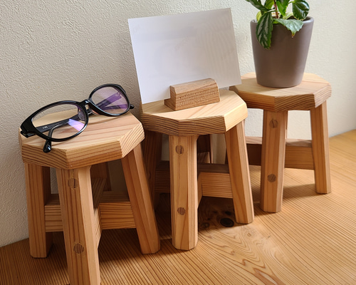 空間をうめるミニ花台(八角) 飾り台 花台 フラワースツール 店舗