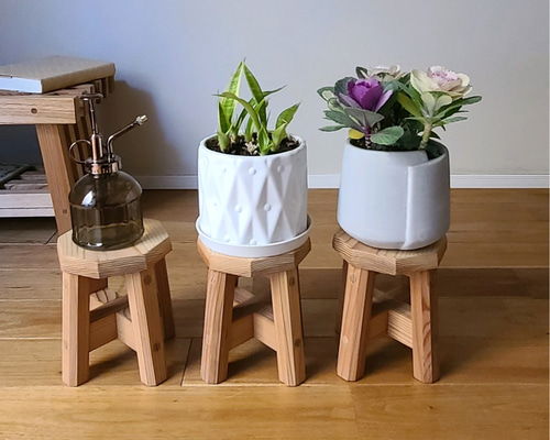 空間をうめるミニ花台(八角) 飾り台 花台 フラワースタンド 店舗