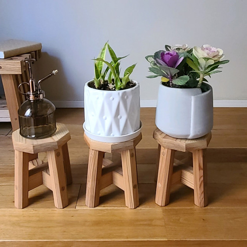 空間をうめるミニ花台(八角) 飾り台 花台 フラワースタンド 店舗