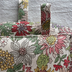 ティーコゼー　マット付き　カラフルな花たち 2枚目の画像