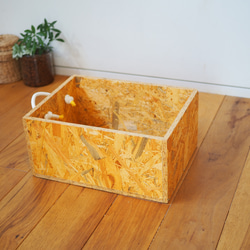 収納ボックス（小・浅い） | OSB＊木箱＊多機能＊ナチュラル | 2枚目の画像