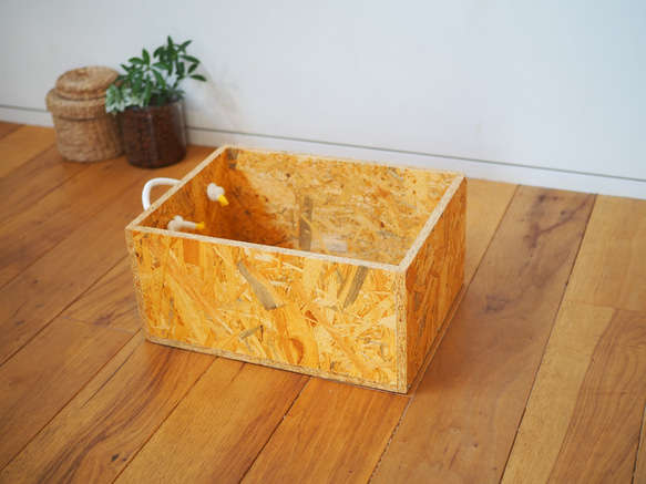 収納ボックス（小・浅い） | OSB＊木箱＊多機能＊ナチュラル | 2枚目の画像