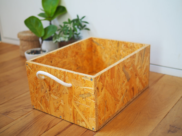収納ボックス（小・浅い） | OSB＊木箱＊多機能＊ナチュラル | 1枚目の画像
