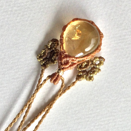 シトリン マクラメペンダント マクラメ編みペンダント シトリン（ブラジル産） STONES SPIRIT