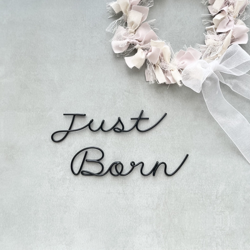 ニューボーンフォト Just Born ワイヤークラフト ワイヤーアート 出産