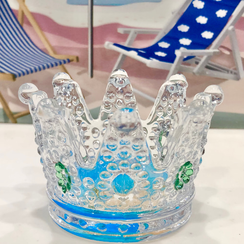 ガラスの王冠 ラインストーン 星の砂 海 レジン グラデーション その他