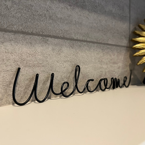 Welcome ウェルカム ワイヤークラフト 文字 ウェルカムスペース 玄関