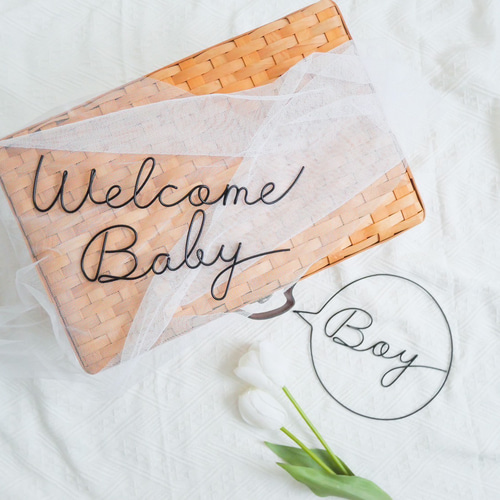 マタニティーフォトセット ウェルカムベイビー welcome baby ワイヤー