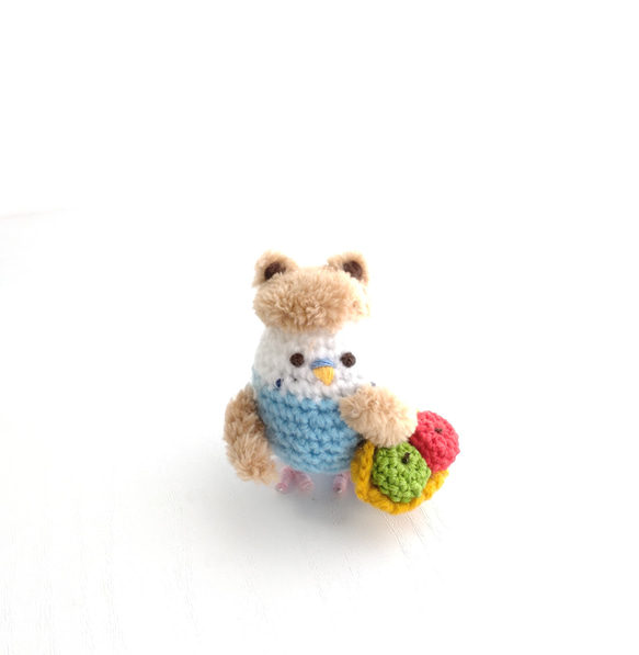 受注制作】セキセイインコのあみぐるみクマさんver. あみぐるみ