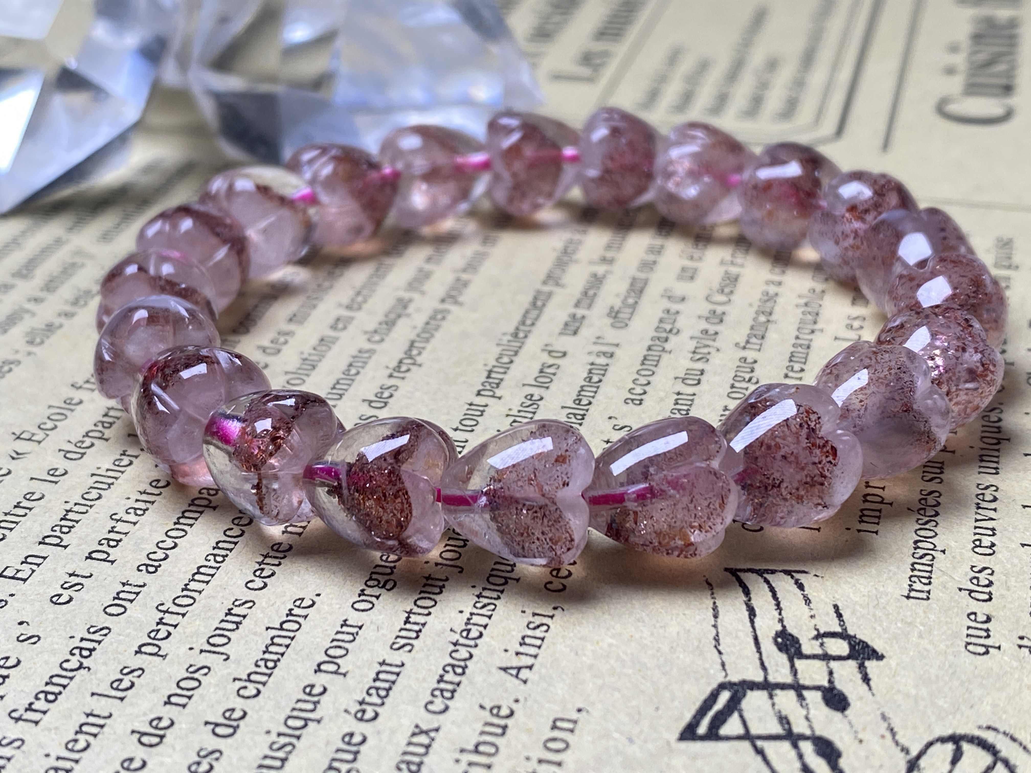 高品質No:1542天然石レピドクロサイトインクォーツブレスレット早い者勝ち