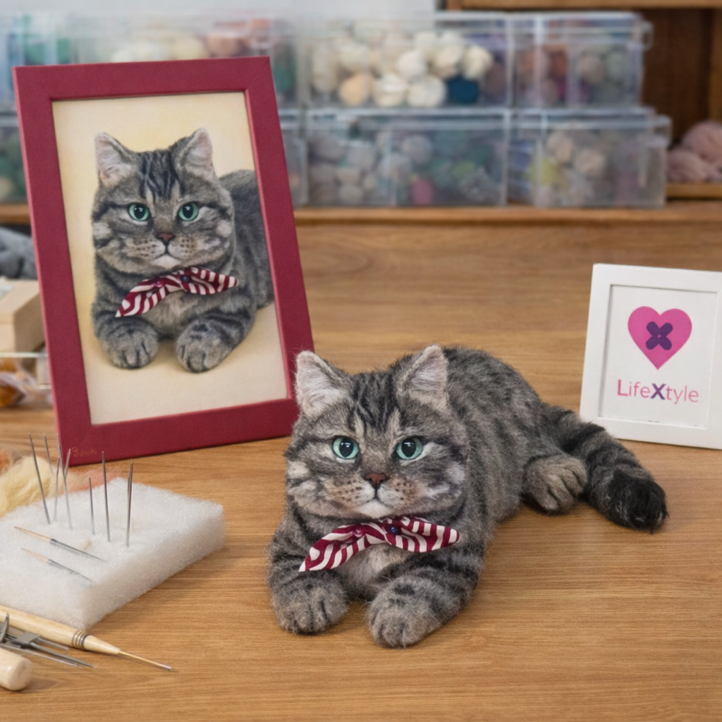 【オーダーメイド ペット】羊毛 フェルト 猫 オーダー  ぬいぐるみ 羊毛フェルト そっの子、ペット似顔絵、犬 猫 人形