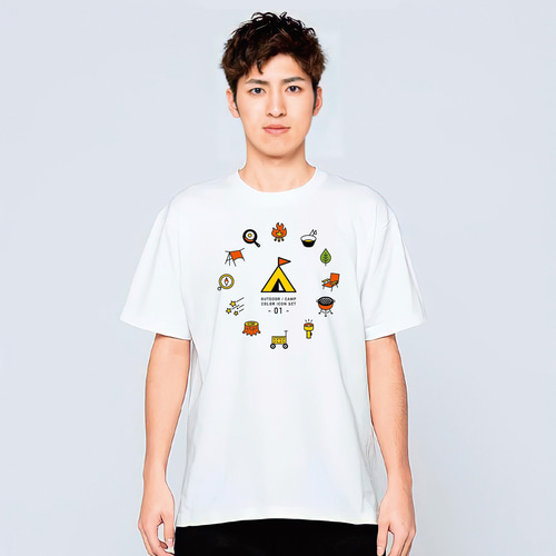 tシャツ 「家族でおそろい」アウトドアデザイン(大人用) 半袖Tシャツ レディース メンズ HOT BISCUITS 【家族でおそろい】アウトドアデザイン(大人用