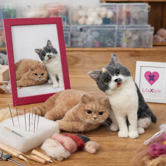 猫 メモリアルドール 羊毛フェルト｜写真から作る 愛猫レプリカ 羊毛