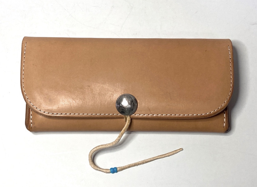 ブラック ロングウォレット ネイティブフラワーコンチョ ‼️SALE‼️本革レザー