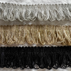 【50厘米起】FC-0467蕾絲花邊緞帶流蘇邊蕾絲編織帶材質 第2張的照片
