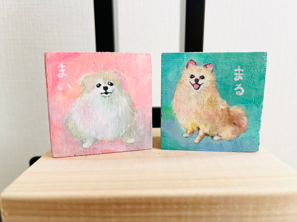 木のぬくもり＊ペットイラストオーダー アクリル画 イラスト sui sui