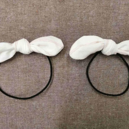 ハンドメイド】リボン付き ヘアゴム 2個セット ② その他ファッション 