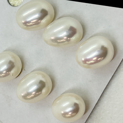 淡水真珠7mm珠 片穴 おまかせペア（2珠） 1枚目の画像