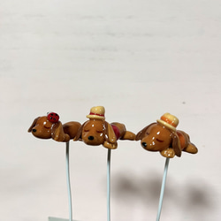 〜そのまま飾れる〜多肉植物寄せ植え(樹脂粘土レジン)ピック　粘土細工 3枚目の画像