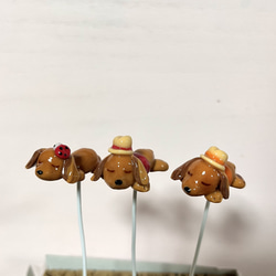 〜そのまま飾れる〜多肉植物寄せ植え(樹脂粘土レジン)ピック　粘土細工 2枚目の画像