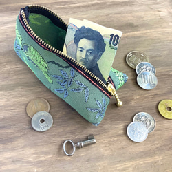 畳縁　情侶鳥　硬幣錢包　名片夾　日式 第1張的照片