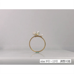 現品限り！真鍮　淡水パールリング 指輪 【806】 6枚目の画像