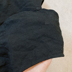 〈送料無料〉ラミーリネン テーパードパンツオールインワン サロペット color : ブラック 10枚目の画像