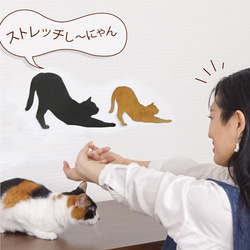 お家が癒される空間に！猫のウォールステッカー 1枚 (CATDE)【5～11日以内発送】 2枚目の画像