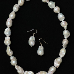 【ラスト】Big baroque pearl necklace / ビッグバロックパールネックレス 2枚目の画像