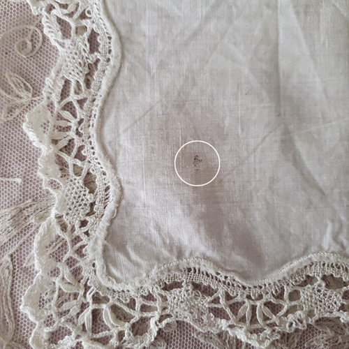 フランスヴィンテージ ボビンレースハンカチ レース Mon Atelier