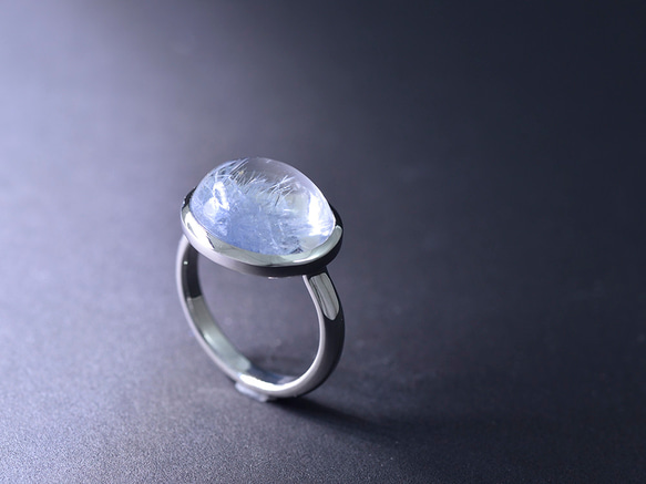 Dumortierite in Quartz_8.85ct Pt950 Ring【apartamento/アパトメント】 5枚目の画像