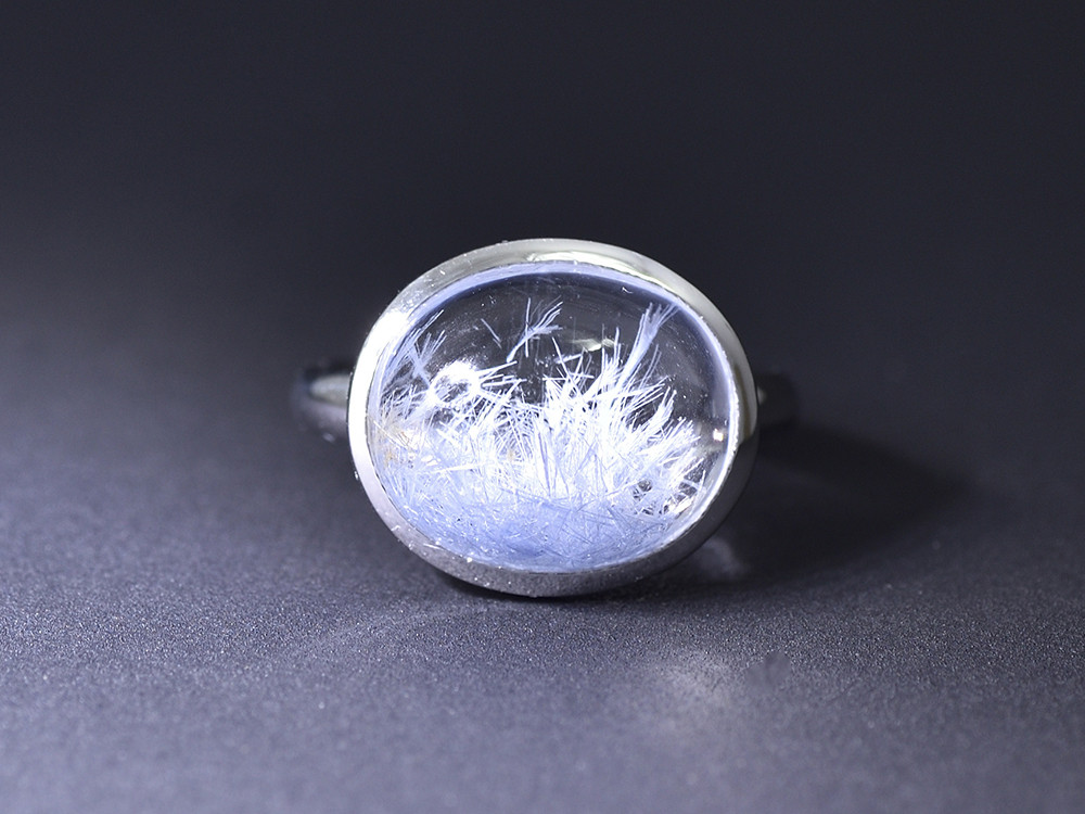 Dumortierite in Quartz_8.85ct Pt950 Ring【アパトメント】H02622-C