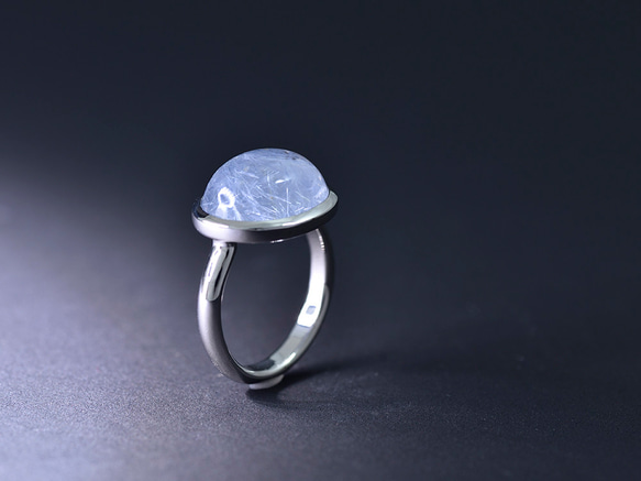 Dumortierite in Quartz_8.85ct Pt950 Ring【apartamento/アパトメント】 3枚目の画像