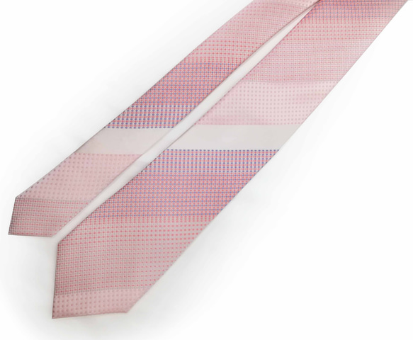 ピンクドットの爽やかネクタイFresh Pink Dot tie 4枚目の画像