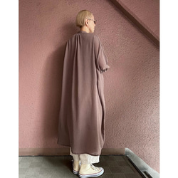 RATA❤️選擇你的長度❣️寬鬆大款長襯衫❤️柔軟面料，優雅時尚的顏色❤️柔軟蓬鬆的摩卡色 第7張的照片