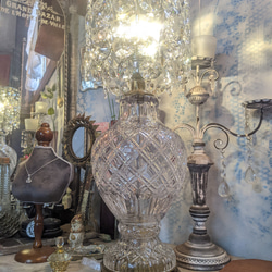 美品　ガラス　シャンデリアランプ　アンティークランプ 美品ガラスシャンデリアランプアンティークランプ